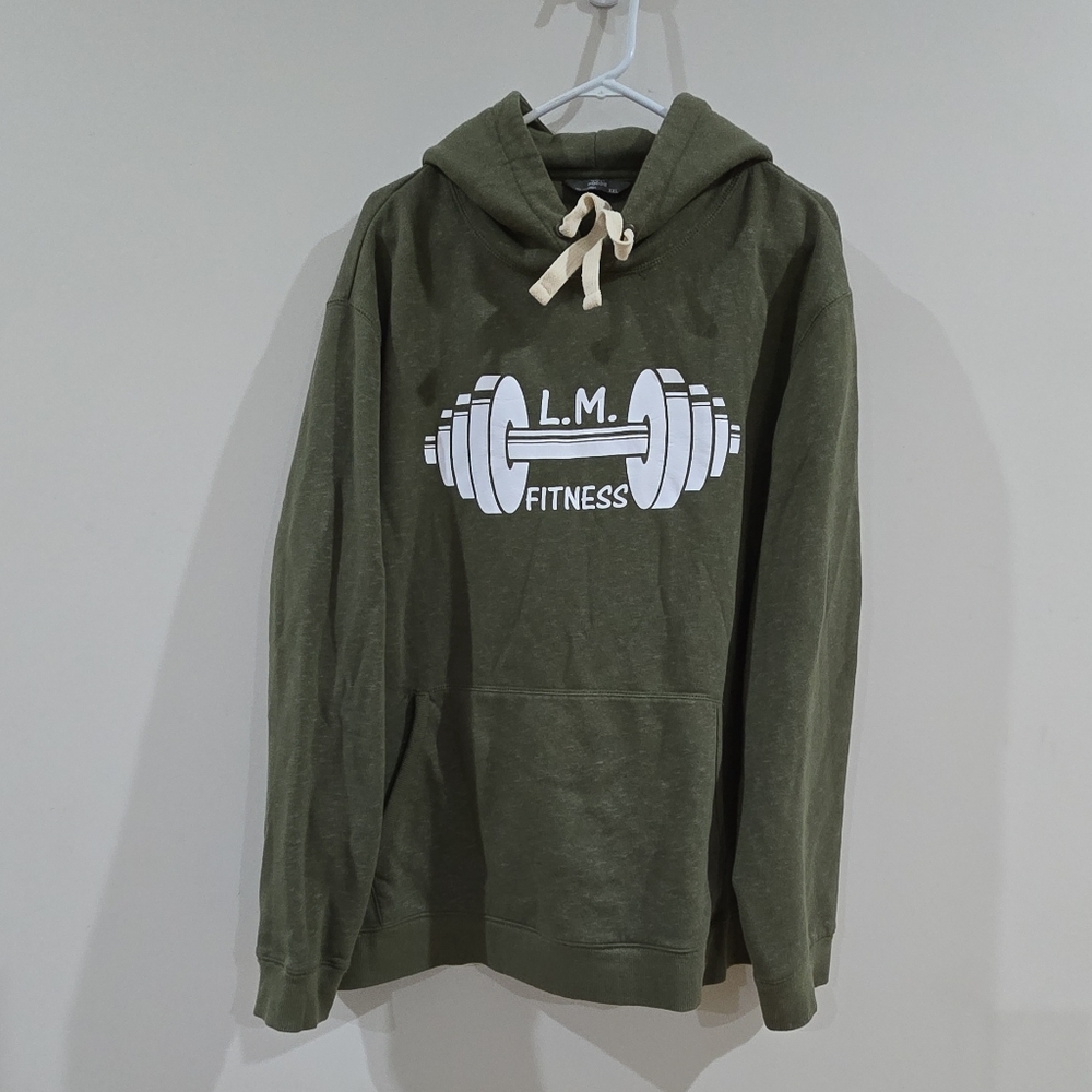 Newport Hoodie Mens XXL Green Pullover Fitness Strength Graphic